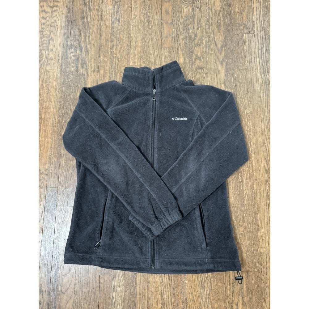 Columbia Women's Benton Springs Full Zip Fleece Jacket Black Size Large L